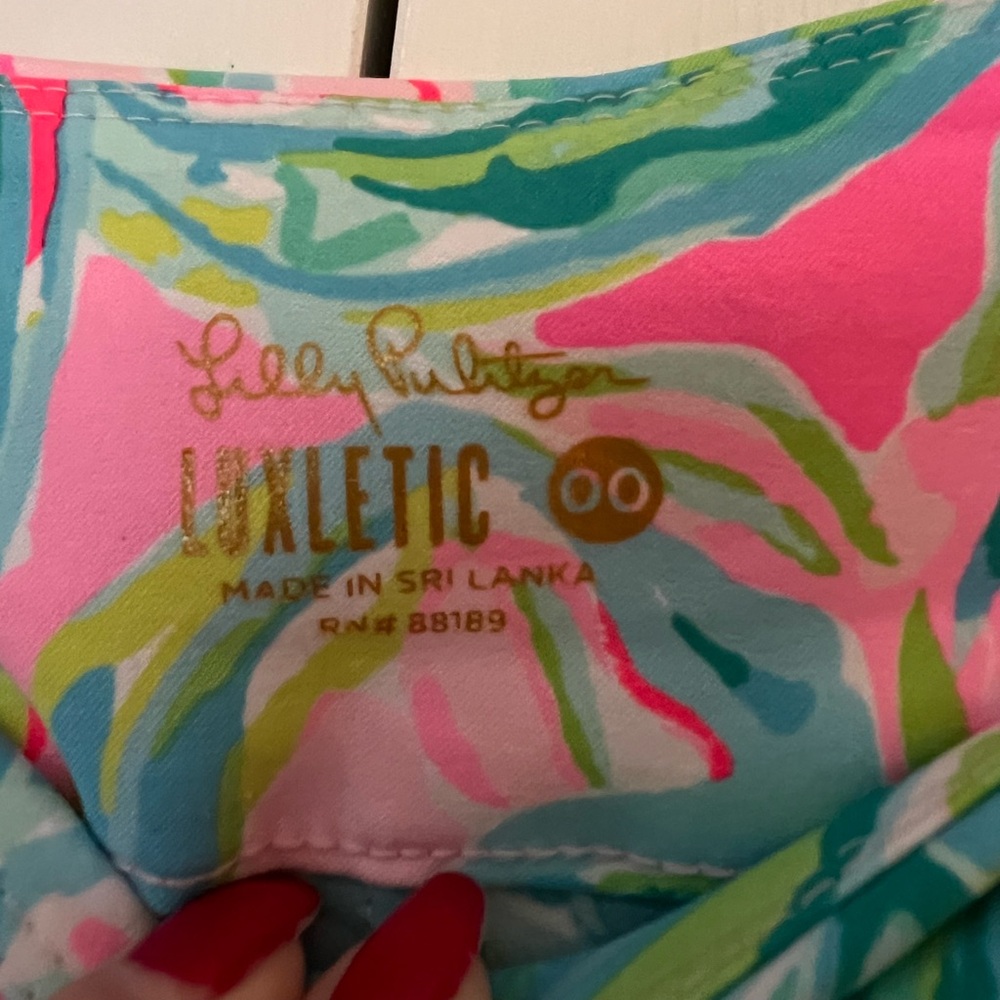 Lilly Pulitzer Luxletic Tropical Print Leggings Athleisure Pants NWOT Size 00 - Picture 2 of 6